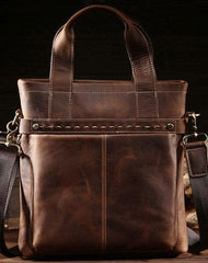 Vintage Leather Mens Handbag Briefcases Shoulder Bag Work Briefcase For Men - imessengerbags