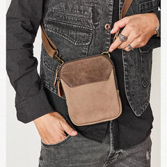 Cool Canvas Mens Mini Side Bag Small Vertical Messenger Bags Courier Bag for Men - imessengerbags