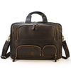 Brown Leather Mens 16 inches Laptop Work Bag Handbag Briefcase Shoulder Bags Business Bags For Men