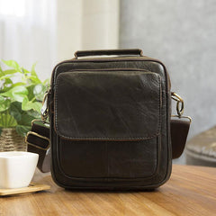 Cool Leather Mens Small Side Bag Messenger Bag Shoulder Bags for Men - imessengerbags