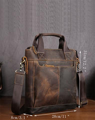 Vintage Leather Mens Briefcase Work Briefcases Business Briefcases Laptop Briefcases For Men - imessengerbags