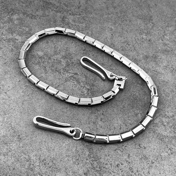 Badass Silver Mens Biker Wallet Chain STAINLESS STEEL Pants Chain Wallet Chain For Men - imessengerbags