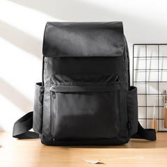Fashion Black Mens Nylon Backpack Travel Backpacks 15‘’ Laptop Backpack College Bag for men - imessengerbags