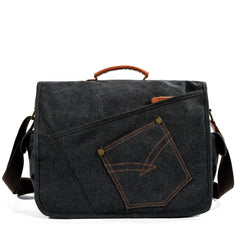 Cool Casual Canvas Mens 15.6'' Side Bag Shoulder Bag Large Messenger Bag For Men