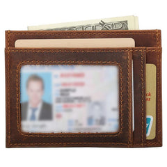 RFID Mens Leather Card Wallet Card Holder Front Pocket Wallet For Men - imessengerbags