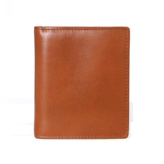 Leather Mens Slim Bifold Small Wallet Front Pocket Wallet Small Wallet for Men - imessengerbags