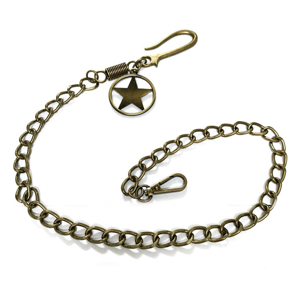 Brass Star Fashion Wallet Chain Punk Pants Chain Gold Wallet Chain Long Key Chain For Men - imessengerbags