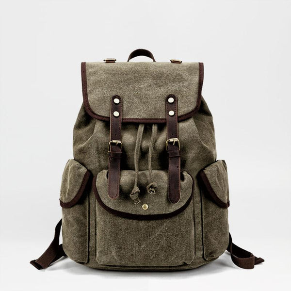 Cool Gray Fashion Mens Green Large Travel Backpack  14'' Computer Backpack for Men - imessengerbags