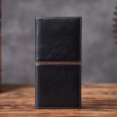 Handmade Leather Mens Cool Slim Leather Wallet Men Small Wallets Bifold for Men - imessengerbags