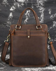 Vintage Leather Mens Briefcase Handbags 10inch Shoulder Bag Business Bag For Men