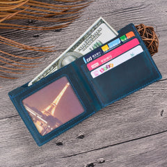 Vintage Mens Brown Leather's Bifold Small Wallet Black Front Pocket Wallet For Men - imessengerbags