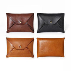 Handmade Leather Mens Change Wallet Card Wallet Front Pocket Wallet Coin Wallet for Men