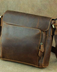 Leather Brown Mens Vintage Small Side Bag Shoulder Bags Small Messenger Bag For Men - imessengerbags