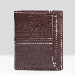 Handmade Leather Mens Cool Slim Leather Wallet Men Small Wallets Bifold for Men - imessengerbags