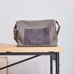 Canvas Mens 14 inches Side Bag Canvas Messenger Bags Canvas Travel Large Courier Bags for Men - imessengerbags