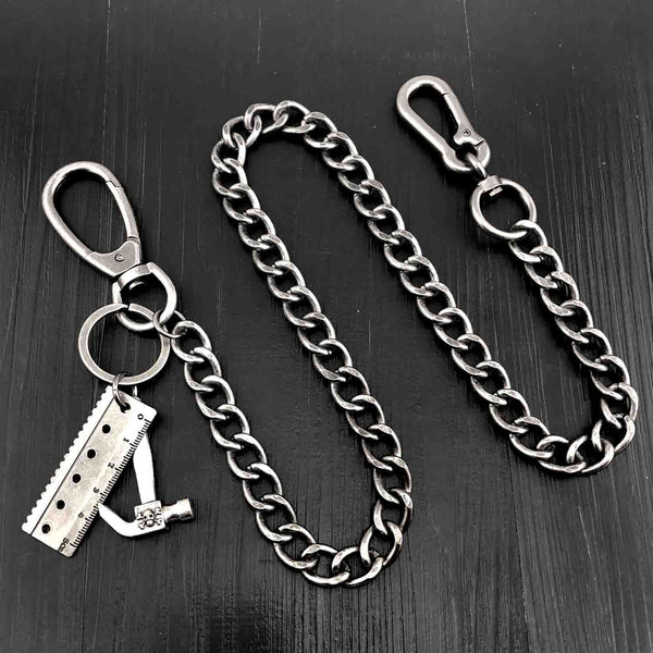 Badass Silver Mens Pants Chain Wallet Chain Long Wallet Chain Key Chain For Men - imessengerbags