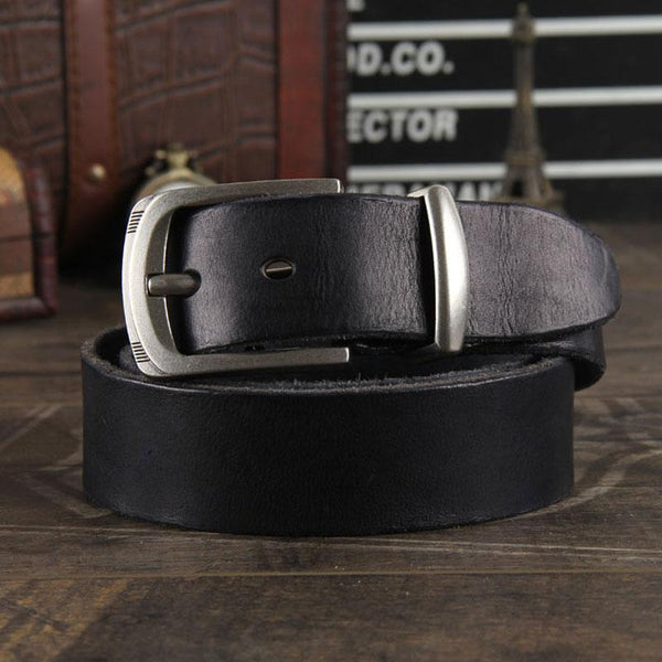 Genuine Leather Punk Rock Biker Trucker Mens Belt Men Black Coffee Belt for Men - imessengerbags