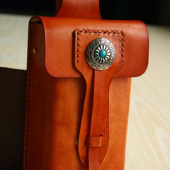 Handmade Cool Leather Cell Phone Holsters Belt Pouch Mens Waist Bag for Men - imessengerbags