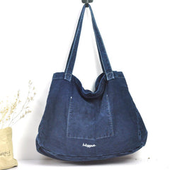 Navy Blue Canvas Mens Denim Bag Tote Bag Messenger Bag Army Green Denim Tote Shoulder Bag For Men and Women - imessengerbags