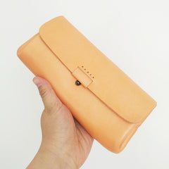 Handmade Suede Womens Black Leather Long Wallet Cool Green Envelope Wallet Clutch for Women