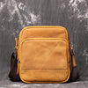 Tan LEATHER MENS Small Vertical SIDE BAG COURIER BAG Vertical MESSENGER BAG FOR MEN