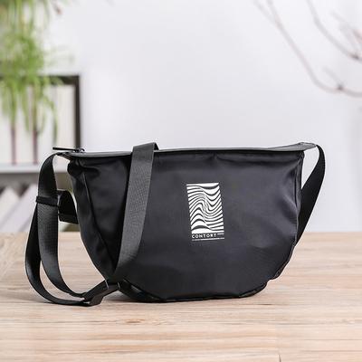 Cool Black Oxford Nylon MENS Waterproof Saddle Bag Side Bag Black Messenger Bag Courier Bag For Men