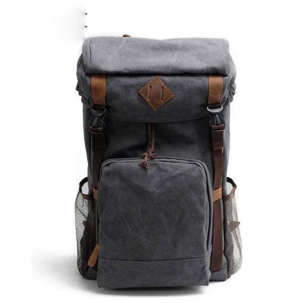 Cool Waxed Canvas Mens Hiking Backpacks Canvas Travel Backpack for Men - imessengerbags