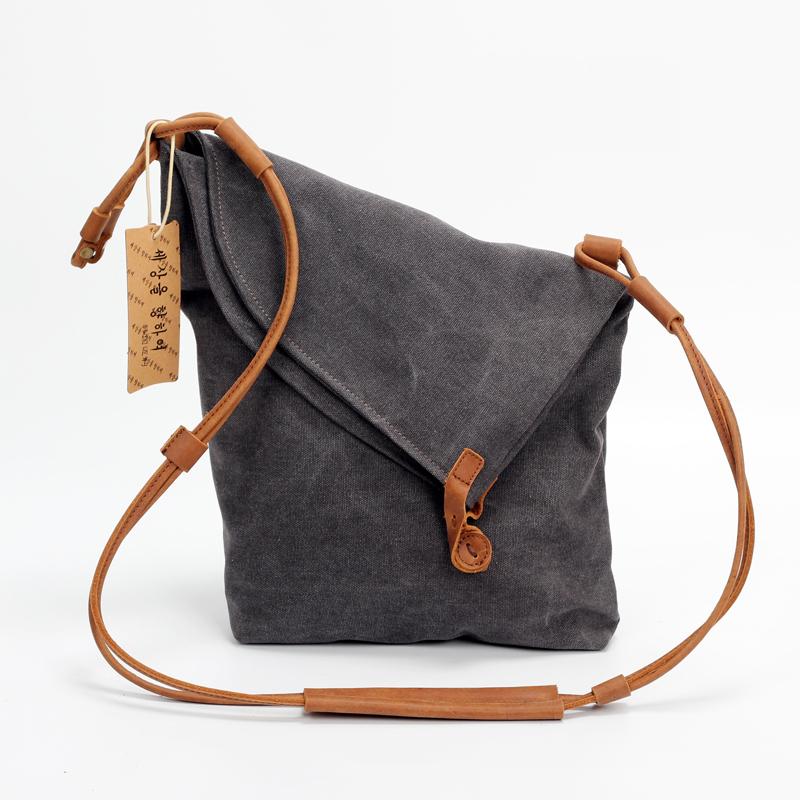 Canvas Mens Womens Casual Gray 12‘’ Courier Bag Side Bag Messenger Bag for Men - imessengerbags