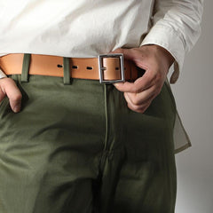 Genuine Leather Vintage Simple Leather Belt Mens Camel Belt Men Black Leather Belt for Men