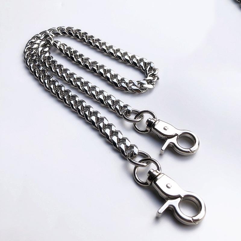 Cool Silver Stainless Steel Mens Pants Chain Biker Wallet Chain Key Chain For Men - imessengerbags