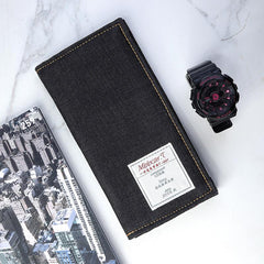 Cool Denim Mens Long Wallet Bifold Jean SLim Long Wallets For Men - imessengerbags