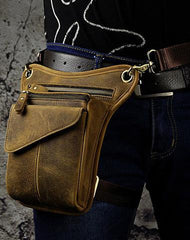 Cool Cell Phone Holsters Leather Belt Pouches for Men Leg Drop Bag waist BAG Shoulder Bag For Men