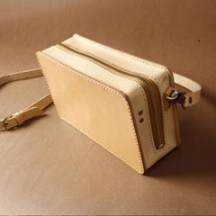 Handmade Small Leather Mens Messenger Bag BOX Shoulder Bag for Men - imessengerbags