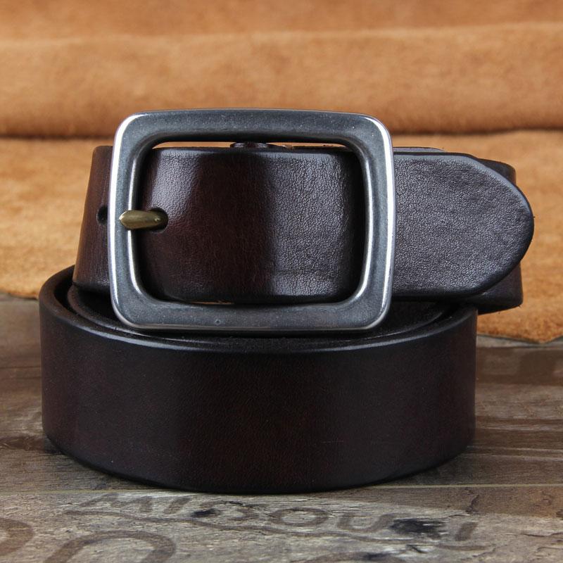 Genuine Leather Punk Rock Biker Trucker Mens Belt Men Black Coffee Belt for Men