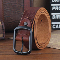 Genuine Leather Punk Rock Biker Trucker Mens Belt Men Black Coffee Belt for Men