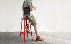 Canvas Leather Mens Cool Messenger Bag Sling Bag Chest Bag Bike Bag Cycling Bag for men - imessengerbags