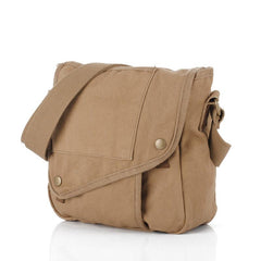 Khaki CANVAS Small MENS Black Vertical Shoulder Bag Messenger Bag Side Bag For Men