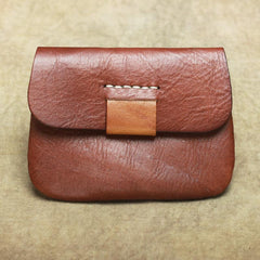 Handmade Small Slim Leather Men's Wallet Coin Holder Card Holder For Men - imessengerbags