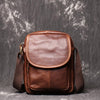 Brown LEATHER MENS Small SHOULDER BAG Vertical SIDE BAG Casual COURIER BAG Ipad MESSENGER BAG FOR MEN - imessengerbags