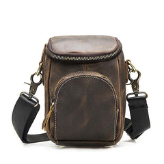 Leather Mens Cell Phone Holster Belt Pouch Mens Side Bag Shoulder Bag for Men