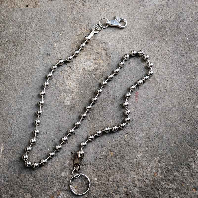 Badass Silver Bead Womens Mens Pants Chain Fashion Wallet Chain For Men - imessengerbags
