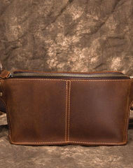 Cool Brown LEATHER MENS FANNY PACK FOR MEN BUMBAG WAIST BAGS - imessengerbags