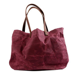 Cool Canvas Leather Mens Casual Waterproof Tote Bag Shoulder Bag Tote Purse For Men - imessengerbags