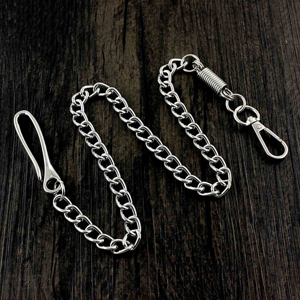 COOL SILVER STAINLESS STEEL MENS PANTS CHAINs WALLET CHAIN BIKER WALLET CHAIN FOR MEN - imessengerbags