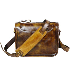 Casual Small Leather Mens Blue Side Bag Postman Bag Blue Messenger Bag For Men - imessengerbags