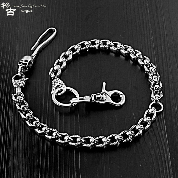 SOLID STAINLESS STEEL Biker Skull Wallet Chain Long Pants Chain Jeans Chain Jean Chain For Men