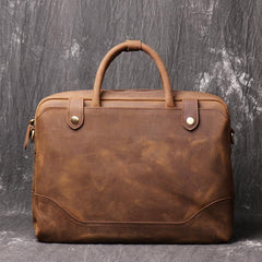 Vintage Leather Mens Briefcase Bag Work Bag Business Bag 15inch Computer Bag For Men - imessengerbags