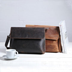 Vintage Leather Small Mens Cool Messenger Bags Small Shoulder Bag for Men
