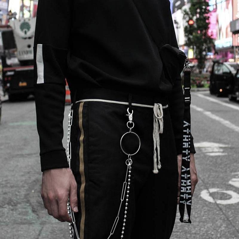 Stylish Men's Womens Double Beaded Stainless Steel Pants Chain Biker Wallet Chain For Men - imessengerbags