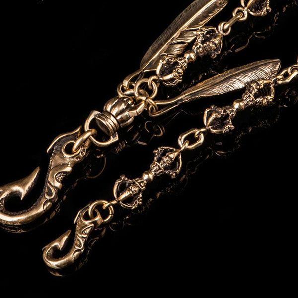 Brass biker trucker Tibetan Keychain wallet Chain for chain wallet biker wallet trucker wallet - imessengerbags
